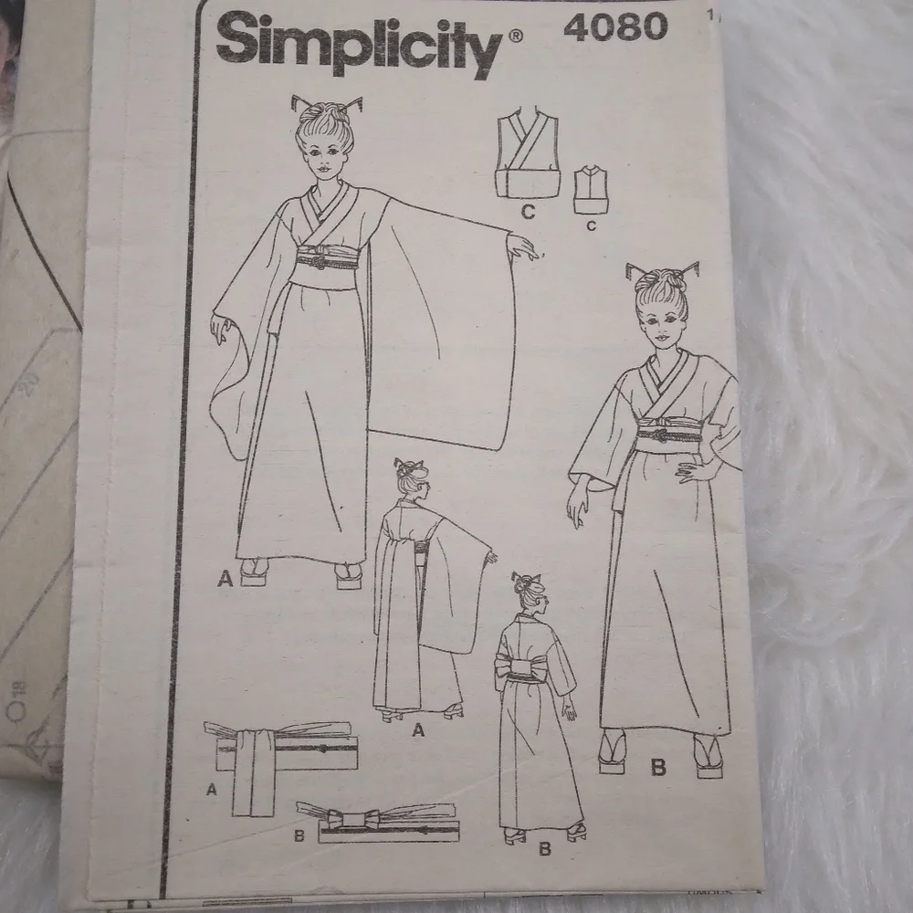 SIMPLICITY 4080 SZ 14-20  Misses Japanese Kimono And Obi